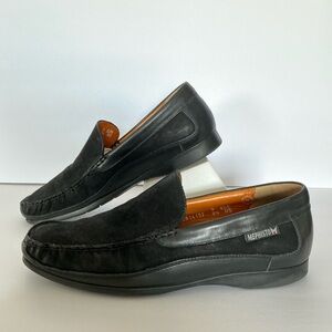 Mephisto Baduard Black Cool Air Nubuck Leather Slip-On Loafers 9,5